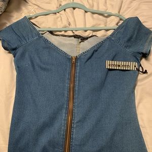 Slim fitting bodycon denim dress NWT